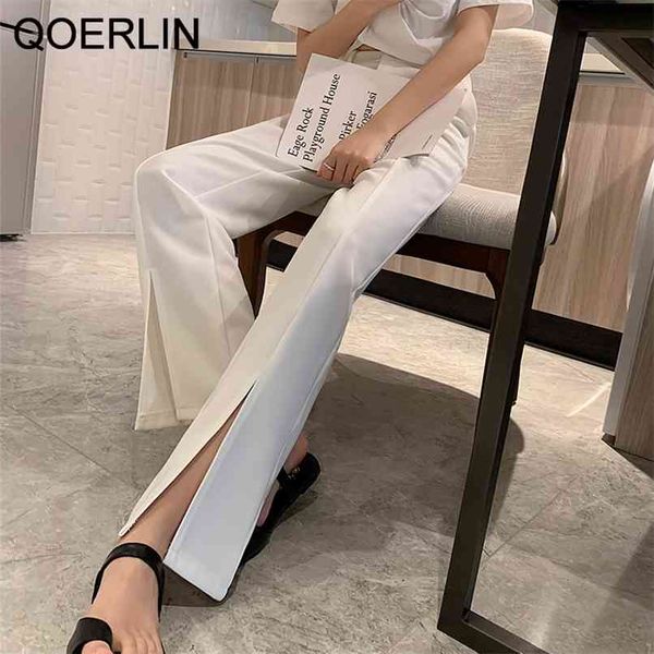 qoelrin white front slit suit pants spring summer women's elegant ol style drape high waist wide leg straight trouser plus 210601, Black;white
qoelrin white front slit suit pants spring summer women's elegant ol style drape high waist wide leg straight trouser plus 210601, Black;white