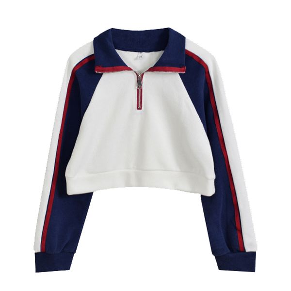 women sweatshirts stand collar zipper short cropped thin letter print green navy pink yellow white gray h0106 210514, Black
women sweatshirts stand collar zipper short cropped thin letter print green navy pink yellow white gray h0106 210514, Black