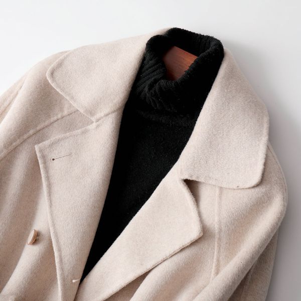 mozuleva double brown milk face cashmere women's medium size korean winter waist woolen wool jacket all-match, Black;brown
mozuleva double brown milk face cashmere women's medium size korean winter waist woolen wool jacket all-match, Black;brown