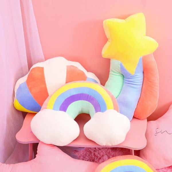 cute rainbow star shaped cushion pillow for children's room decor plush neck office sleeping gift kids 1pc cushion/decorative
cute rainbow star shaped cushion pillow for children's room decor plush neck office sleeping gift kids 1pc cushion/decorative