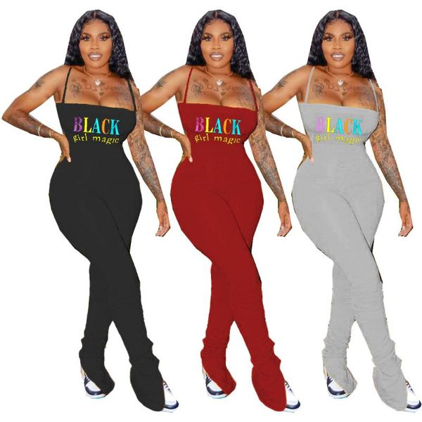 summer women's jumpsuit european and american style model letter black girl magic print casual fashion jumpsuits & rompers, Black;white
summer women's jumpsuit european and american style model letter black girl magic print casual fashion jumpsuits & rompers, Black;white