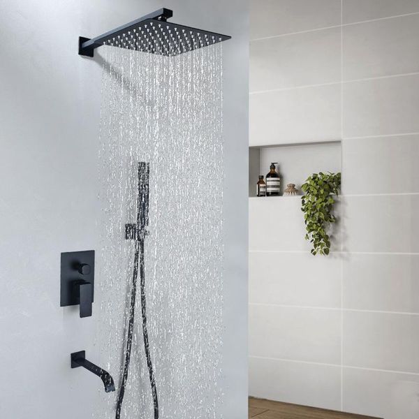 bathroom shower sets black wall
