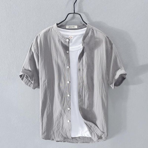 men's casual shirts 2021 men 's summer retro stand collar cotton and linen short sleeve shirt, White;black
men's casual shirts 2021 men 's summer retro stand collar cotton and linen short sleeve shirt, White;black