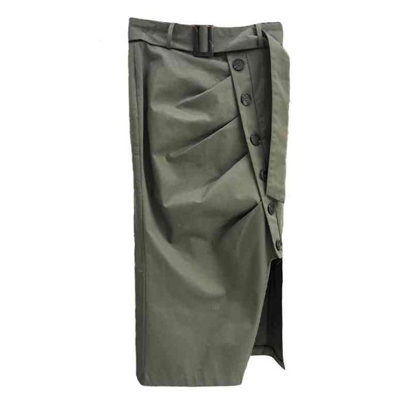 korean fashion solid button slit mid length skit chic folds high waist woman skirts all-match elegant lace-up mujer faldas 210514, Black
korean fashion solid button slit mid length skit chic folds high waist woman skirts all-match elegant lace-up mujer faldas 210514, Black