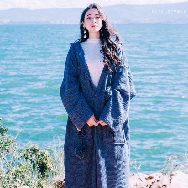 women's sweaters 2021 fashion outerwear coat autumn loose sweater cardigan thick hooded knitwear female vestidos, White;black
women's sweaters 2021 fashion outerwear coat autumn loose sweater cardigan thick hooded knitwear female vestidos, White;black