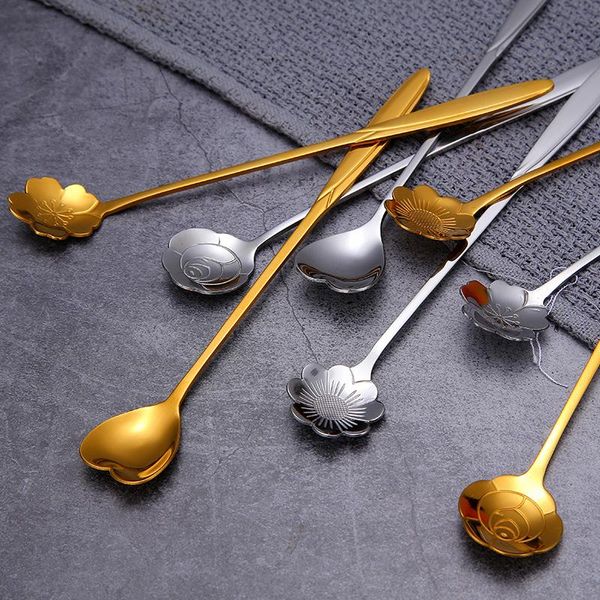 spoons golden stainless steel sakura dessert coffee spoon japanese petal long handle stirring kitchen tableware portable utensils
spoons golden stainless steel sakura dessert coffee spoon japanese petal long handle stirring kitchen tableware portable utensils