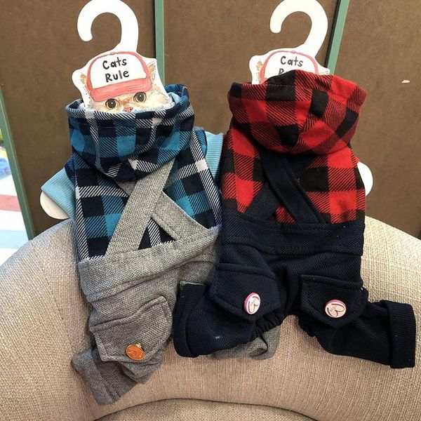 puppy pet dog clothes jumpsuits plaid hoodie cotton coat four feet cute handsome student bib for small dogs product apparel
puppy pet dog clothes jumpsuits plaid hoodie cotton coat four feet cute handsome student bib for small dogs product apparel