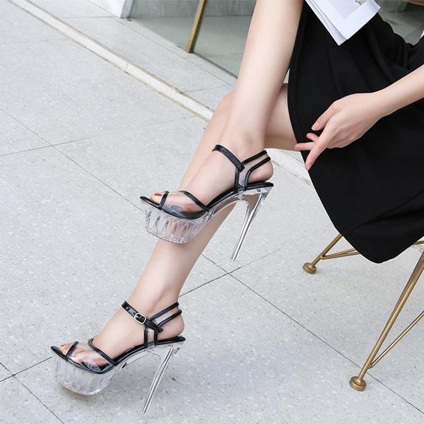 high heels womens sandals transparent crystal female thin heel model t stage lady heeled shoes plus size 35-43, Black
high heels womens sandals transparent crystal female thin heel model t stage lady heeled shoes plus size 35-43, Black