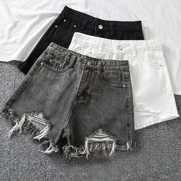 women's shorts 2021 summer female fashion casual cool women denim leg-openings plus size short jeans high waisted streetwear, White;black
women's shorts 2021 summer female fashion casual cool women denim leg-openings plus size short jeans high waisted streetwear, White;black