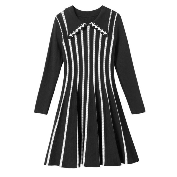 casual dresses fall/winter women thick knited dress short female slim-fit lapel point collar strips above knee over hip a-line mini, Black;gray
casual dresses fall/winter women thick knited dress short female slim-fit lapel point collar strips above knee over hip a-line mini, Black;gray