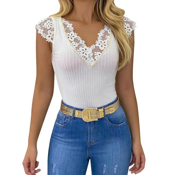 women's t-shirt women casual close-fitting summer 2021, white short sleeve lace hem v-neck daily wear
women's t-shirt women casual close-fitting summer 2021, white short sleeve lace hem v-neck daily wear