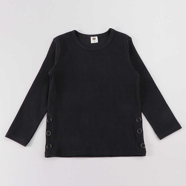 kids t shirt girl and boy clothes ribbed long sleeves round neck college style t-shirt for children ribbed navy with buttons y0914, Blue
kids t shirt girl and boy clothes ribbed long sleeves round neck college style t-shirt for children ribbed navy with buttons y0914, Blue