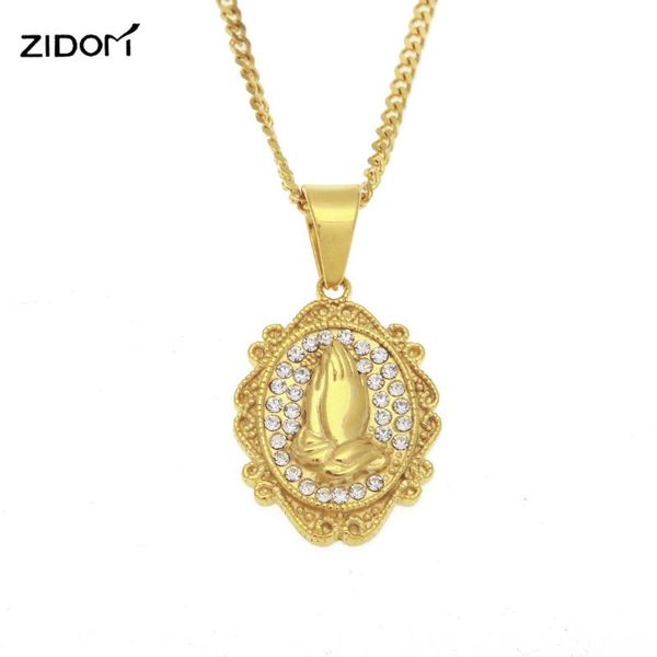 pendant necklaces 2021 stainless steel men hiphop praying hands fashion 60cm long cuban chain vintage necklace male jewelry, Silver
pendant necklaces 2021 stainless steel men hiphop praying hands fashion 60cm long cuban chain vintage necklace male jewelry, Silver