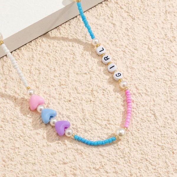 chokers ethnic handmade imitation pearl choker necklace for women cute sweet girls heart letters beads short jewelry, Golden;silver
chokers ethnic handmade imitation pearl choker necklace for women cute sweet girls heart letters beads short jewelry, Golden;silver