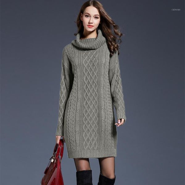 women's sweaters 2021 autumn and winter oversize slim large size sweater dress long turtleneck causal ol commute, White;black
women's sweaters 2021 autumn and winter oversize slim large size sweater dress long turtleneck causal ol commute, White;black