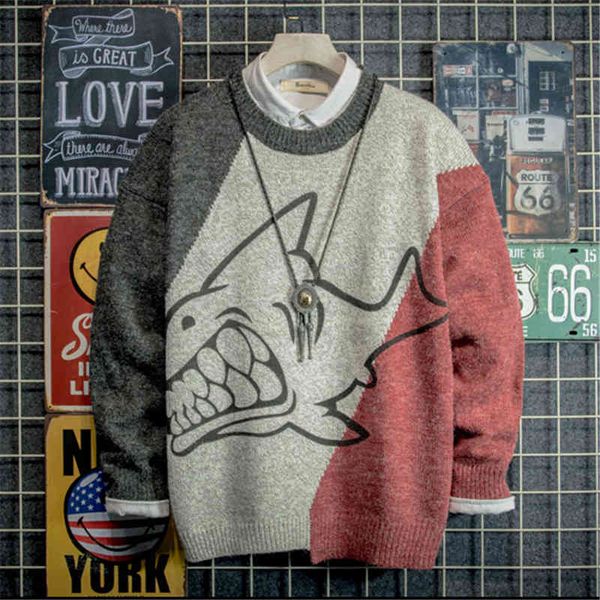 hoodie men's pullover autumn and winter korean fashion brand colour matching style round-collar hip-hop japanese knitted sweaters, Black
hoodie men's pullover autumn and winter korean fashion brand colour matching style round-collar hip-hop japanese knitted sweaters, Black