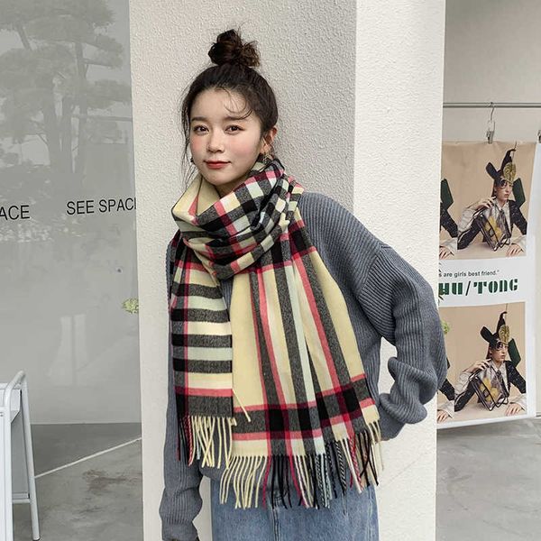 2021 women's winter korean version versatile imitation cashmere fashion lattice long thickened warm scarf shawl, Blue;gray
2021 women's winter korean version versatile imitation cashmere fashion lattice long thickened warm scarf shawl, Blue;gray