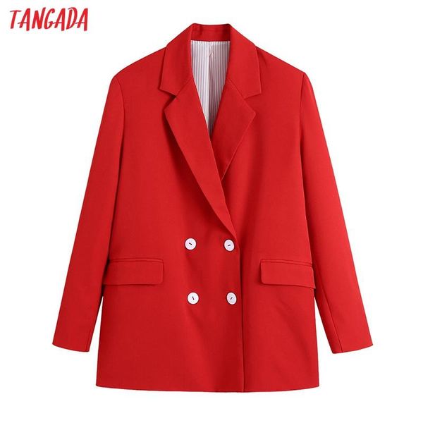 women's suits & blazers tangada women 2021 fashion solid red blazer coat vintage double breasted long sleeve female outerwear chic ce3, White;black
women's suits & blazers tangada women 2021 fashion solid red blazer coat vintage double breasted long sleeve female outerwear chic ce3, White;black