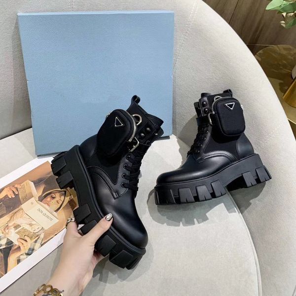 women's boots new fashion muffin thick soled martin women's summer breathable pocket bag short outlets, Black