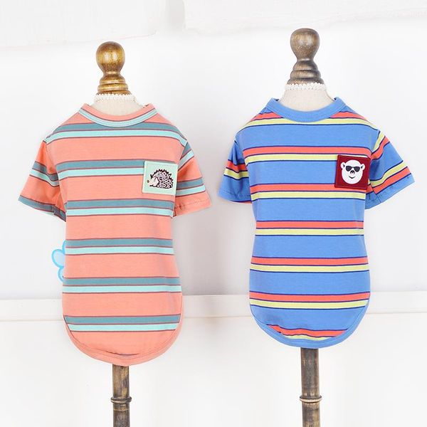 dog apparel pure cotton stripe clothes cat t shirt summer round collar pet clothing for dogs chihuahua two legs pets coats
dog apparel pure cotton stripe clothes cat t shirt summer round collar pet clothing for dogs chihuahua two legs pets coats