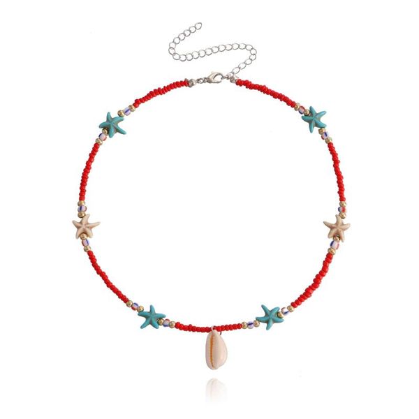 pendant necklaces bohemian seed beaded necklace for women resin starfish natural shell female clavicle chain 2021 fashion, Silver
pendant necklaces bohemian seed beaded necklace for women resin starfish natural shell female clavicle chain 2021 fashion, Silver