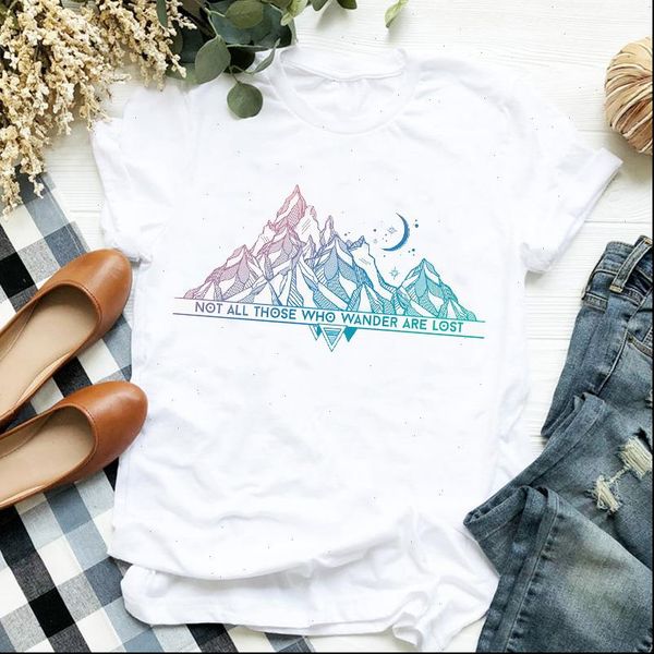 mountain trip printed womens t shirts short sleeve loose tee clothes graphic, White
mountain trip printed womens t shirts short sleeve loose tee clothes graphic, White