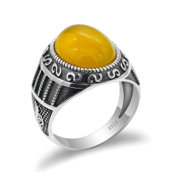 sterling silver men ring with natural yellow onyx stone thai carved design for man women fashion jewelry cluster rings, Golden;silver
sterling silver men ring with natural yellow onyx stone thai carved design for man women fashion jewelry cluster rings, Golden;silver