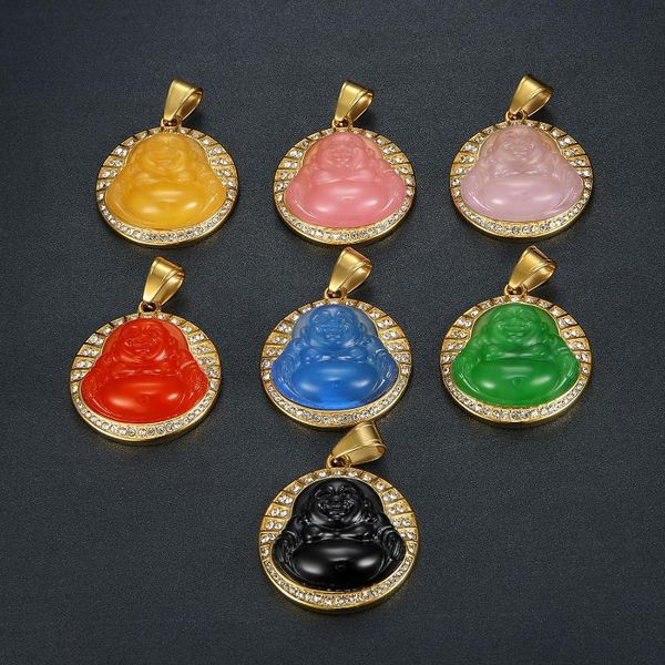 arrival buddha stainless steel pendant necklace buddhism maitreya women men gold color colorful stone fashion jewelry gift necklaces, Silver
arrival buddha stainless steel pendant necklace buddhism maitreya women men gold color colorful stone fashion jewelry gift necklaces, Silver