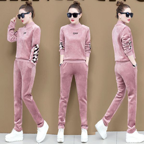 women's tracksuits korean autumn and winter plush and thickened sweater leisure velvet sportswear set two piece set, Gray
women's tracksuits korean autumn and winter plush and thickened sweater leisure velvet sportswear set two piece set, Gray