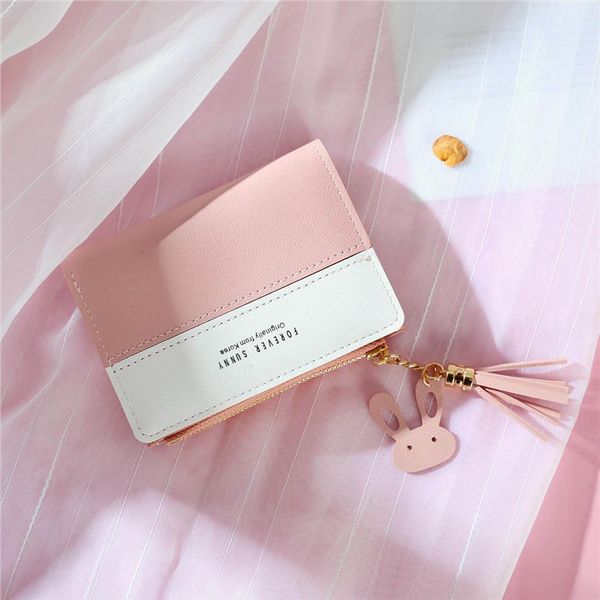 women short wallet panelled letters small zipper purse tassel soft wallets cute rabbit simple card holder red pink money bag, Red;black
women short wallet panelled letters small zipper purse tassel soft wallets cute rabbit simple card holder red pink money bag, Red;black