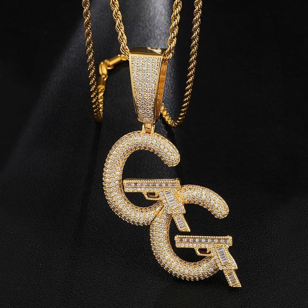 full cubic zircon letter g gun pendant hip hop necklace for men women party hiphop jewelry drop necklaces, Silver
full cubic zircon letter g gun pendant hip hop necklace for men women party hiphop jewelry drop necklaces, Silver