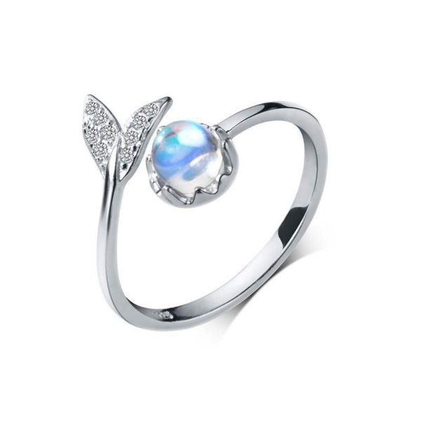 diamond fish tail moonstone personality adjustable ring fine jewelry for women party elegant accessories, Slivery;golden
diamond fish tail moonstone personality adjustable ring fine jewelry for women party elegant accessories, Slivery;golden