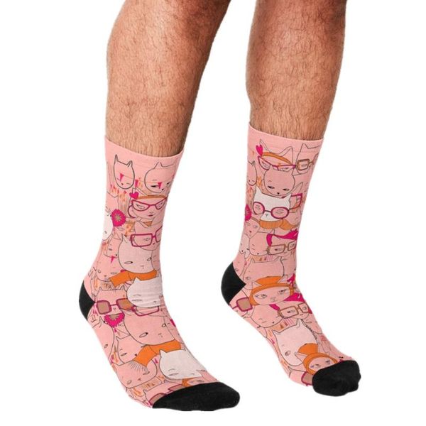 men's socks 2021 funny pink cats amp pattern printed hip hop men happy cute boys street style crazy for, Black
men's socks 2021 funny pink cats amp pattern printed hip hop men happy cute boys street style crazy for, Black