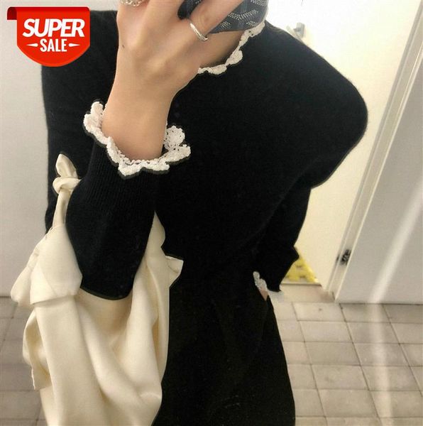 heavy industry hand-crocheted flowers ~ small lace turtleneck wool french sweater women's bottoming shirt with black inside #e18x
heavy industry hand-crocheted flowers ~ small lace turtleneck wool french sweater women's bottoming shirt with black inside #e18x