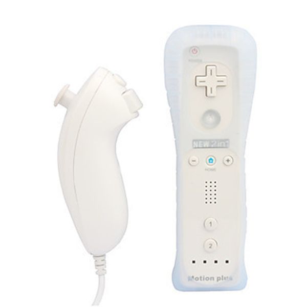 2 in 1 wireless remote joysticks game controllers+nunchuk control for nintendo wii gamepad silicone case motion sensor dhl
2 in 1 wireless remote joysticks game controllers+nunchuk control for nintendo wii gamepad silicone case motion sensor dhl