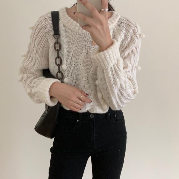 sweaters women sweater korean autumn winter solid knitted pullovers plush doll long sleeve o neck loose jumper pull femme, White;black
sweaters women sweater korean autumn winter solid knitted pullovers plush doll long sleeve o neck loose jumper pull femme, White;black