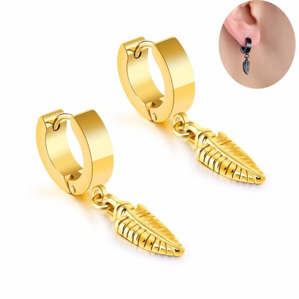 stud 1 pair hip hop rock titanium stainless steel leaf men earrings women fashion jewelry black silver gold color drop, Golden;silver
stud 1 pair hip hop rock titanium stainless steel leaf men earrings women fashion jewelry black silver gold color drop, Golden;silver