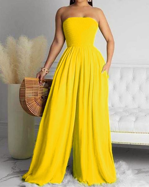 plus size s--5xl women strapless jumpsuits 2021 summer chiffon pleats stretchy sleeveles wide leg loose casual rompers 3 colors, Black;white
plus size s--5xl women strapless jumpsuits 2021 summer chiffon pleats stretchy sleeveles wide leg loose casual rompers 3 colors, Black;white