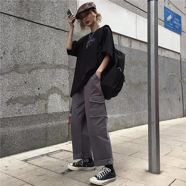 women's pants & capris fashion female hip hop high waist loose harem women casual trouser 2021 cool for girls, Black;white
women's pants & capris fashion female hip hop high waist loose harem women casual trouser 2021 cool for girls, Black;white