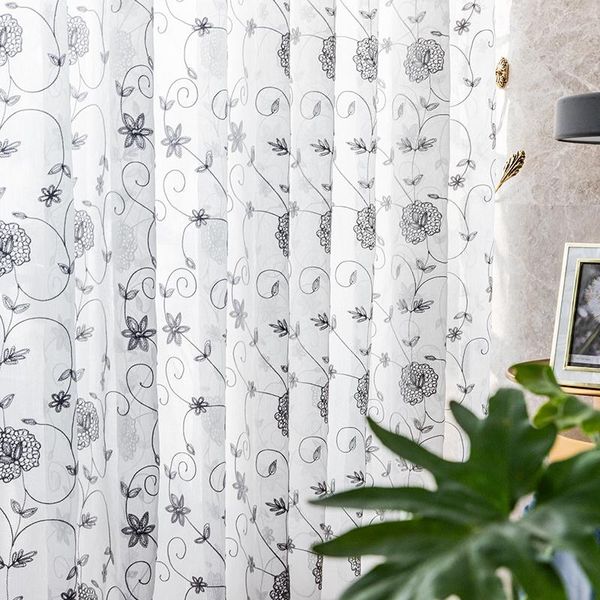 embroidered tulle curtain for living room sheer curtains bedroom kitchen voile window home decoration drape & drapes
embroidered tulle curtain for living room sheer curtains bedroom kitchen voile window home decoration drape & drapes
