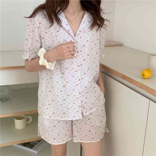 women's sleepwear 2021 florals loose chic summer cotton printed soft girls short sleeves femme sets pajamas two piece suits vhft, Black;red
women's sleepwear 2021 florals loose chic summer cotton printed soft girls short sleeves femme sets pajamas two piece suits vhft, Black;red