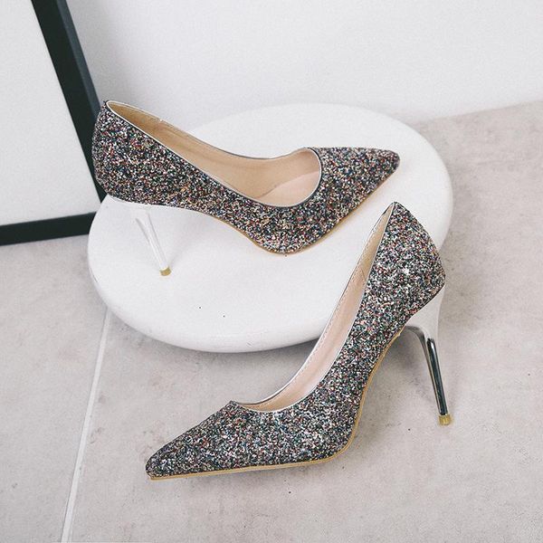 dress shoes women pumps o l office lady flock sequin fashion spring 9.5cm thin high heels woman, Black
dress shoes women pumps o l office lady flock sequin fashion spring 9.5cm thin high heels woman, Black