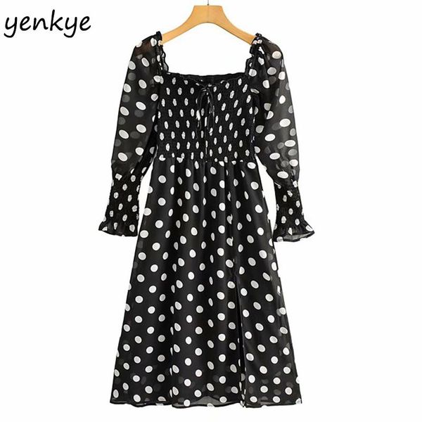 casual dresses fall women vintage polka dot chiffon dress square neck long sleeve a-line midi elegant lady autumn black vestido, Black;gray
casual dresses fall women vintage polka dot chiffon dress square neck long sleeve a-line midi elegant lady autumn black vestido, Black;gray