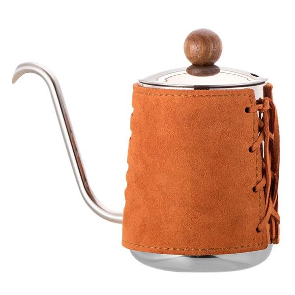 coffee pots high grade stainless steel hand drip kettle with extra narrowed gooseneck spout and synthetic leather wrapping 300ml
coffee pots high grade stainless steel hand drip kettle with extra narrowed gooseneck spout and synthetic leather wrapping 300ml