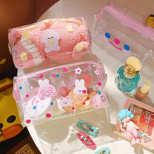 cosmetic bags & cases kawaii large-capacity bag transparent waterproof portable makeup girls cartoon pencil case travel wash storage
cosmetic bags & cases kawaii large-capacity bag transparent waterproof portable makeup girls cartoon pencil case travel wash storage