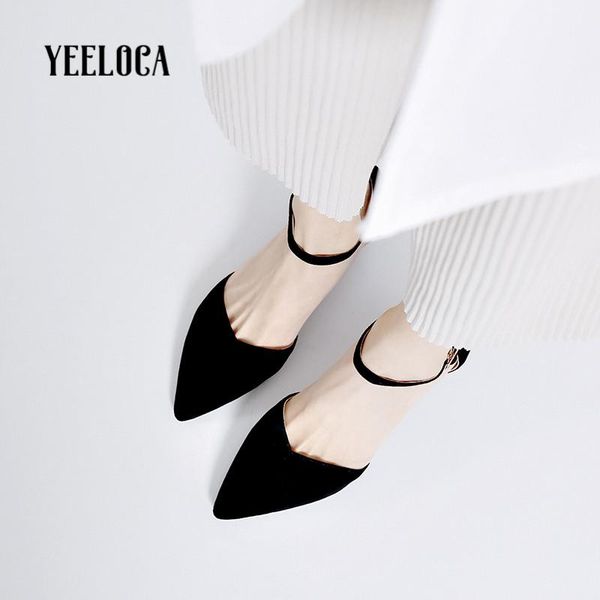 dress shoes yeeloca 2021 summer women sandals high heels pointed toe casual buckle strap cover heel hoof woman, Black
dress shoes yeeloca 2021 summer women sandals high heels pointed toe casual buckle strap cover heel hoof woman, Black