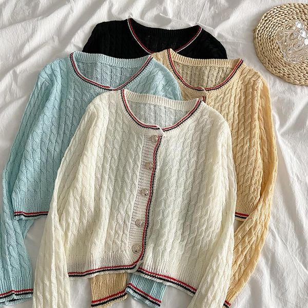 women's knits & tees french style knitwear for women summer cute youth-looking retro cardigan thin outerwear early autumn loose crop ki, White
women's knits & tees french style knitwear for women summer cute youth-looking retro cardigan thin outerwear early autumn loose crop ki, White