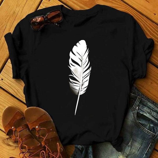 zogankin fashion casual o-neck dames tee summer white feather black t-shirt women harajuku graphi printed tee femme x0527
zogankin fashion casual o-neck dames tee summer white feather black t-shirt women harajuku graphi printed tee femme x0527