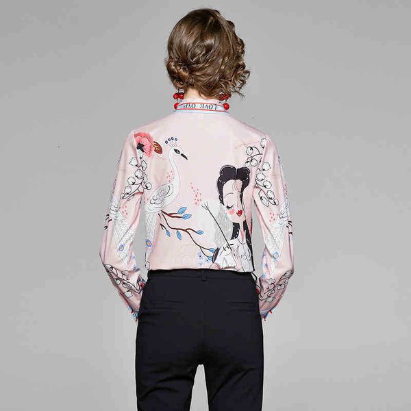 women's t-shirt women fashion cartoon print shirts and blouses autumn female long sleeve casual pink turn-down collar ol styl 80fw, White
women's t-shirt women fashion cartoon print shirts and blouses autumn female long sleeve casual pink turn-down collar ol styl 80fw, White