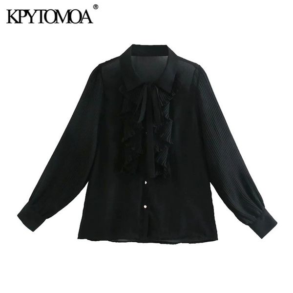 women fashion pleated ruffle trims black blouses long sleeve button-up female shirts blusas chic 210420, White
women fashion pleated ruffle trims black blouses long sleeve button-up female shirts blusas chic 210420, White